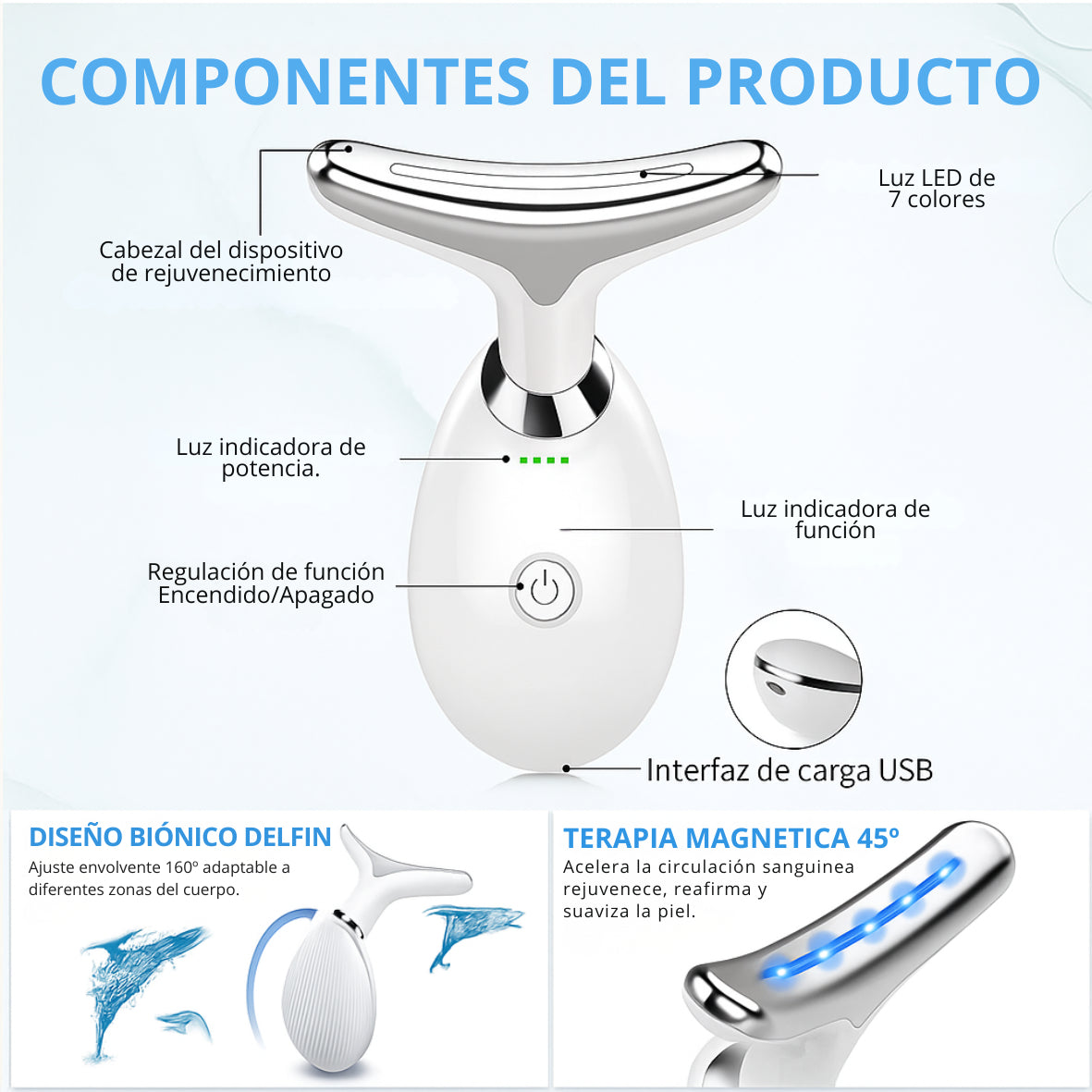 Masajeador rejuvenecimiento y lifting facial - ELYSSHE™ PRO